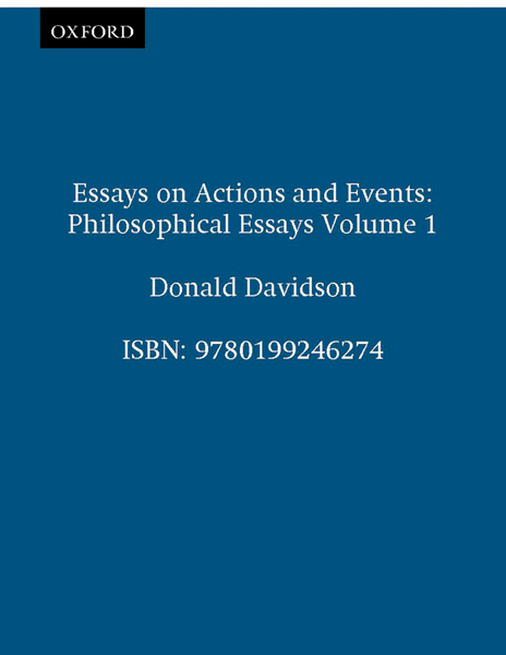 Essays on Actions and Events