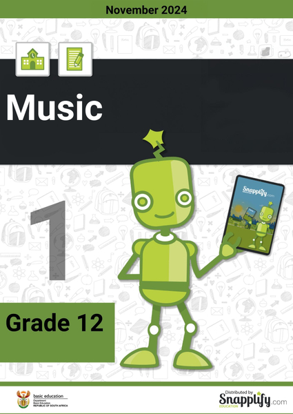 Music Paper 1 Grade 12 November 2024
