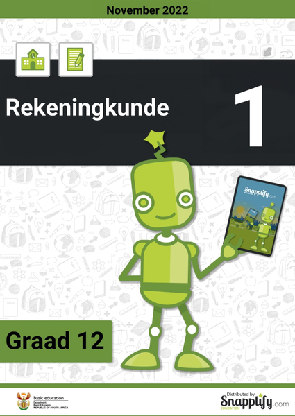 Rekeningkunde Vraestel 1 Graad 12 November 2022