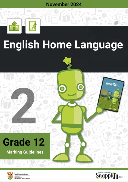 English Home Language Paper 2 Grade 12 November 2024 Marking Guidelines