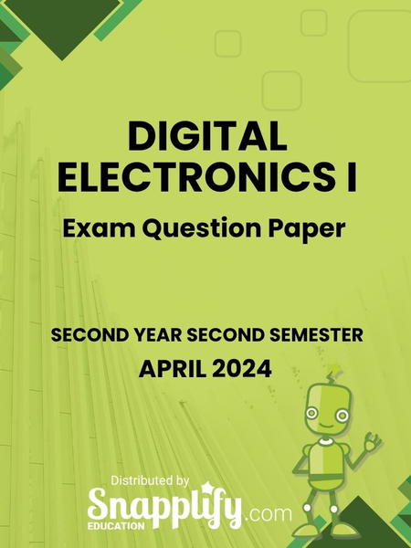 Digital Electronics I Second Year April 2024