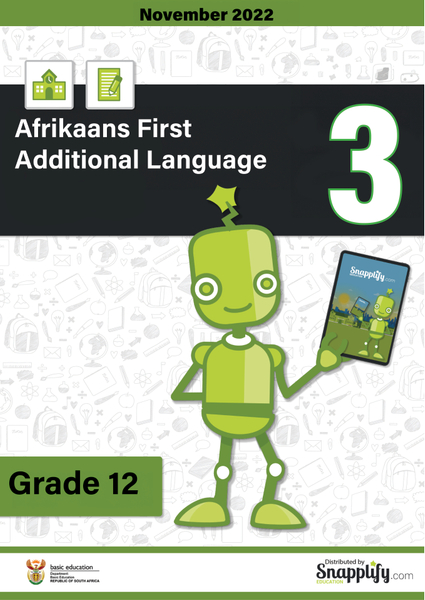 Afrikaans First Additional Language Paper 3 Grade 12 November 2022