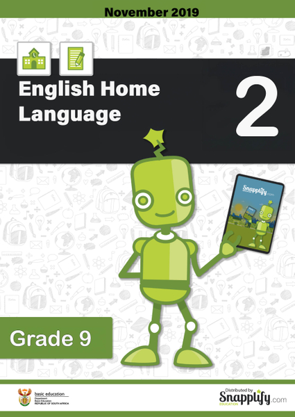 English Home Language Paper 2 Grade 9 November 2019