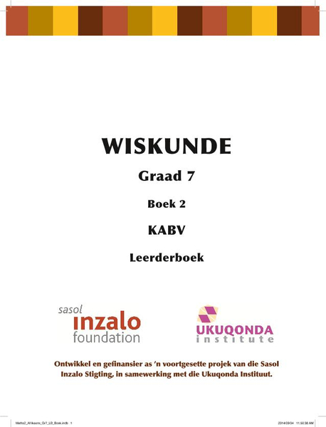 Siyavula Graad 7B Wiskunde Leerdersboek