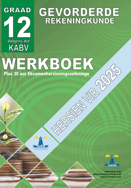 Gevorderde Rekeningkunde Werkboek Gr 12
