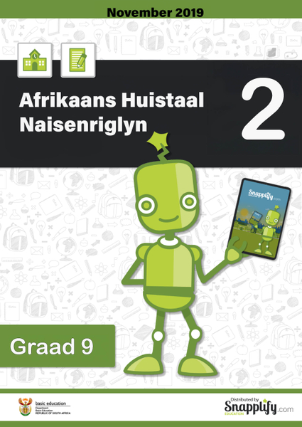 Afrikaans Huistaal Vraestel 2 Naisenriglyn Graad 9 November 2019