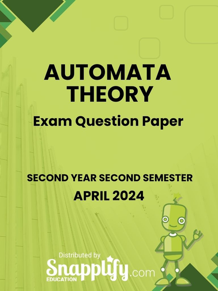 Automata Theory Second Year April 2024