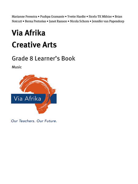 eBook Single topic ePub for Tablets: Via Afrika Creative Arts Grade 8 Learner's Book: Music