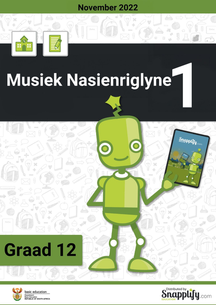 Musiek Vraestel 1 Nasienriglyne Graad 12 Nov 2022
