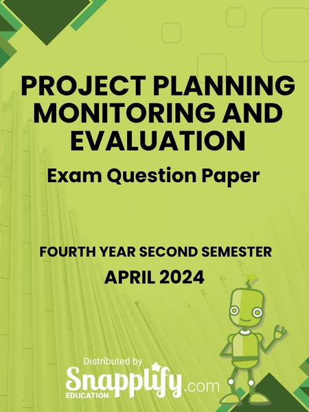 Project Planning Monitoring And Evaluation Fourth Year April 2024