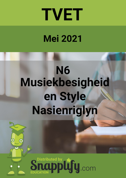 Musiekbesigheid En -Style N6 Nasienriglyn Mei 2021
