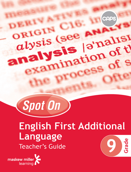 Spot On English First Additional Language Grade 9 Teacher's Guide ePDF (perpetual licence)
