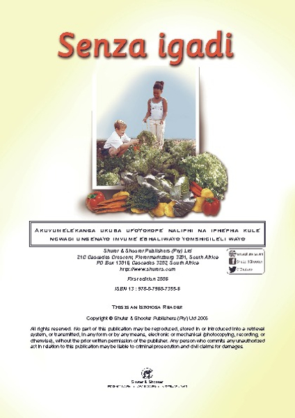 E WE MAKE A GARDEN: (XHOSA) SENZA IGADI