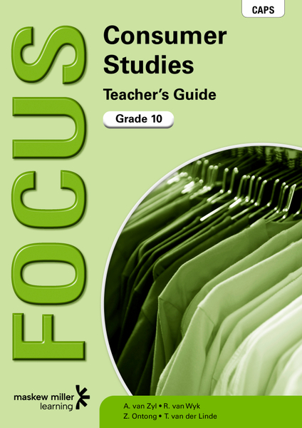 Focus Consumer Studies Grade 10 Teacher's Guide ePDF (1-year licence)