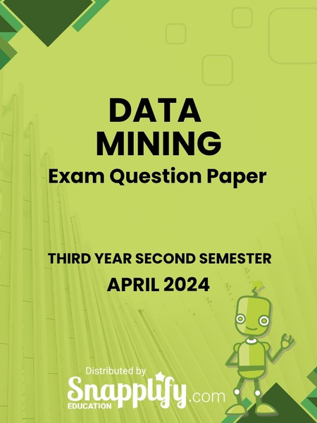 Data Mining Third Year April 2024