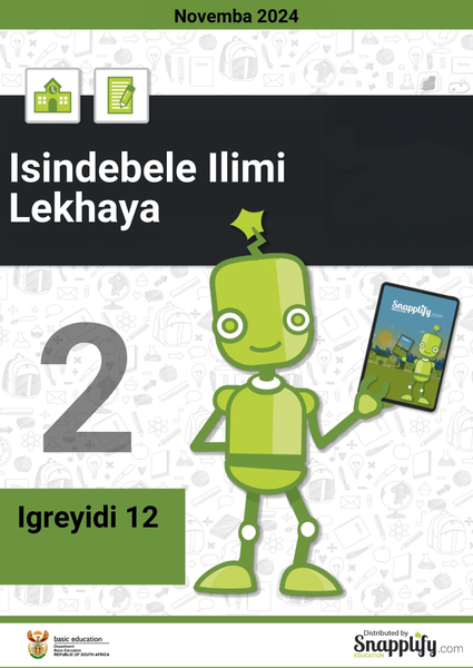 Isindebele Ilimi Lekhaya Iphepha Lesibili Igreyidi 12 Novemba 2024