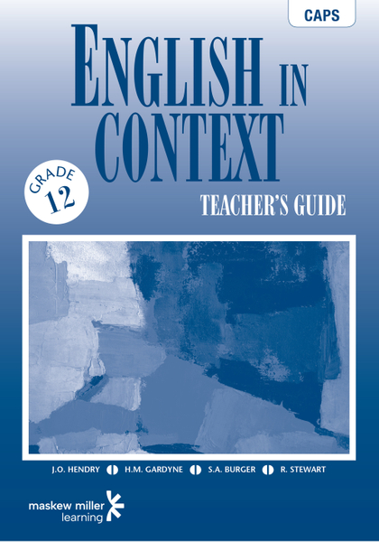 English in Context Grade 12 Teacher's Guide ePDF (perpetual licence)