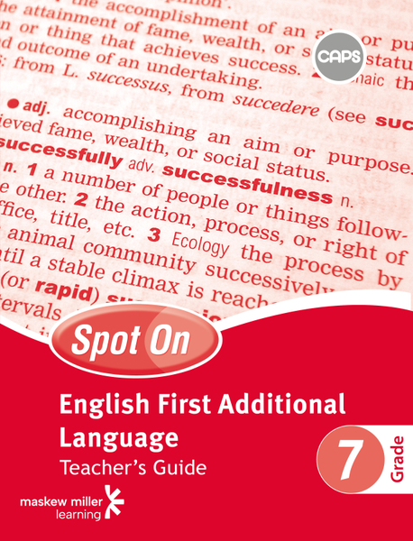 Spot On English First Additional Language Grade 7 Teacher's Guide ePDF (perpetual licence)