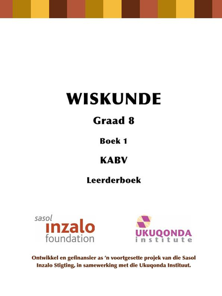 Siyavula Graad 8A Wiskunde Leerdersboek