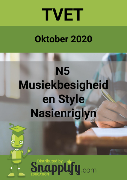 Musiekbesigheid En -Style N5 Nasienriglyn Oktober 2020