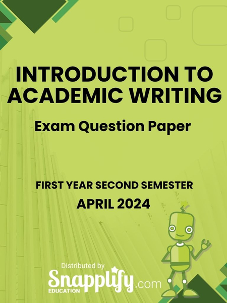 Introduction To Academic Writing First Year April 2024