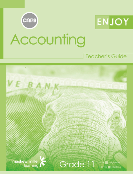 Enjoy Accounting Grade 11 Teacher's Guide ePDF (perpetual licence)
