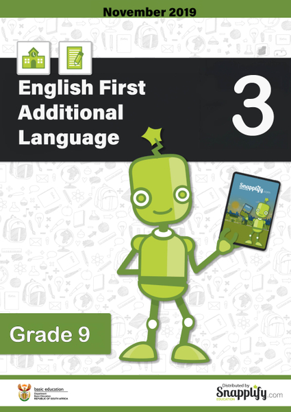 English First Additional Language Paper 3 Grade 9 November 2019