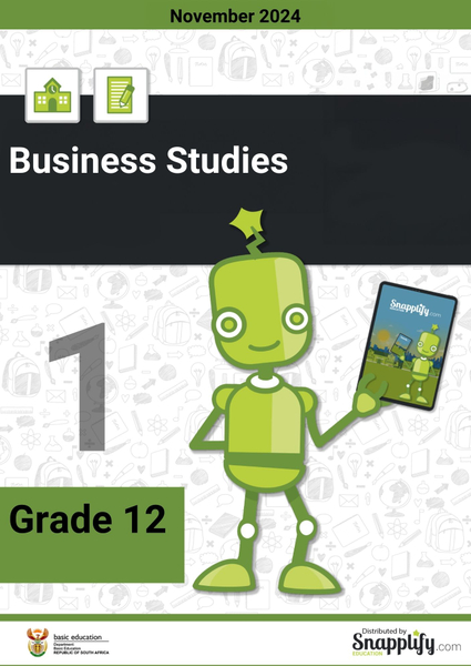 Business Studies P1 Grade 12 November 2024