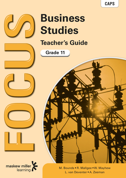 Focus Business Studies Grade 11 Teacher's Guide ePDF (perpetual licence)