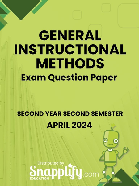 General Instructional Methods Second Year April 2024