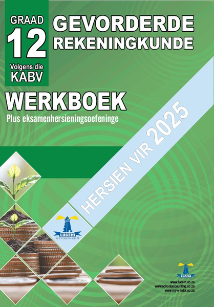 Gevorderde Rekeningkunde Werkboek Gr 12