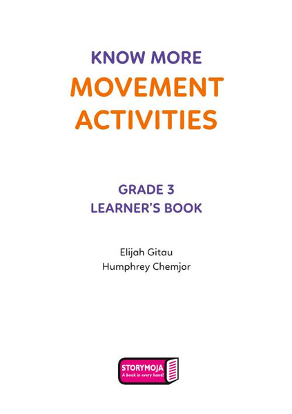 Know More Movement Activities Learner's Book Grade 3