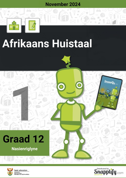 Afrikaans Huistaal Vraestel 1 Graad 12 November 2024 Nasienriglyne