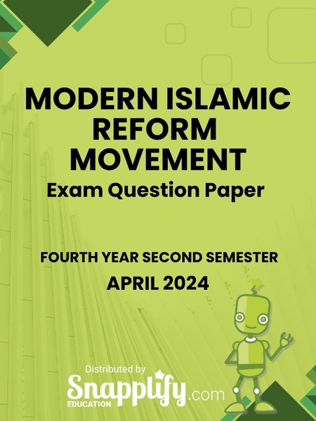 Modern Islamic Reform Movement Fourth Year April 2024
