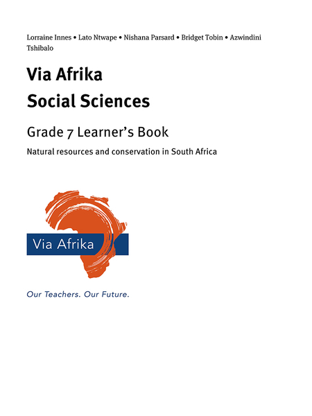 eBook Single topic ePub for Tablets: Via Afrika Social Sciences Grade 7: Natural resources and conservation in South Africa