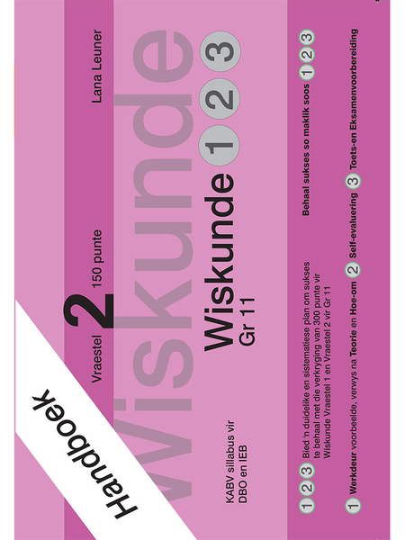 Wiskunde 1 2 3 Gr 11 Handboek Vraestel 2