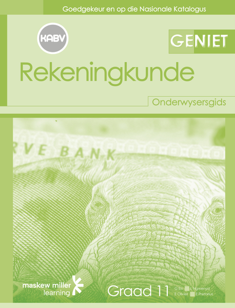 Geniet Rekeningkunde Graad 11 Onderwysersgids ePDF (perpetual licence)