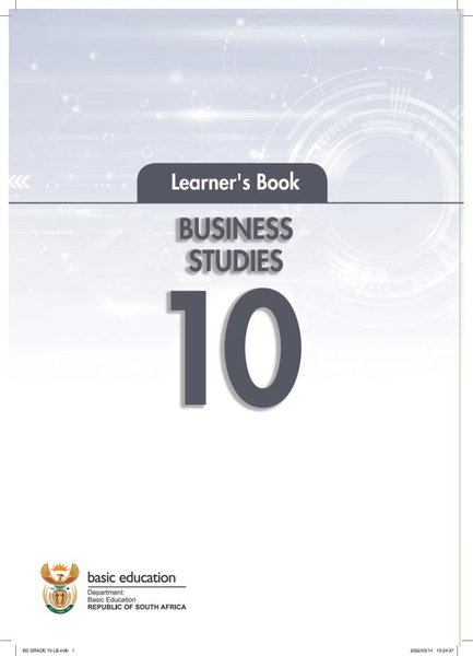 Business Studies Grade 10 Learner Book