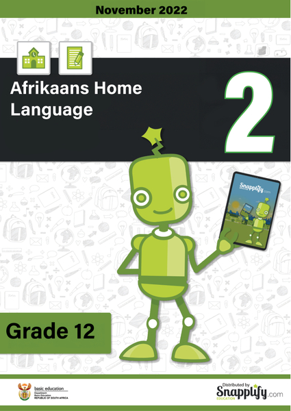 Afrikaans Home Language Paper 2 Grade 12 November 2022