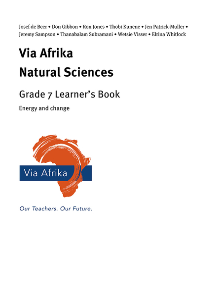 eBook Single topic ePub for Tablets: Via Afrika Natural Sciences Grade 7: Energy and change