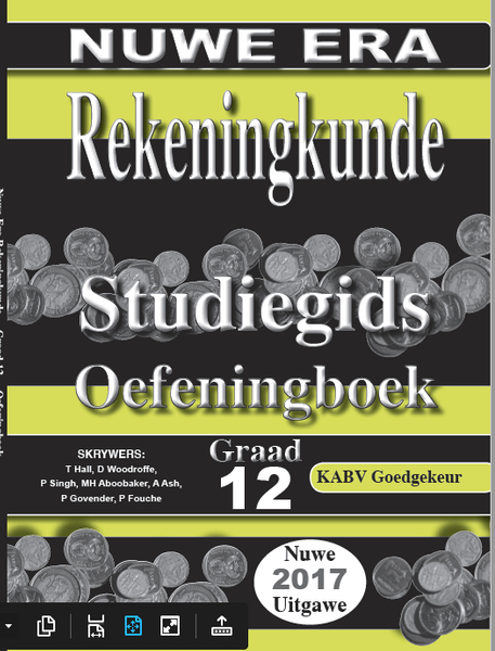 Nuwe Era Rekeningkunde Graad 12 Oefeningboek  (3 Year License)