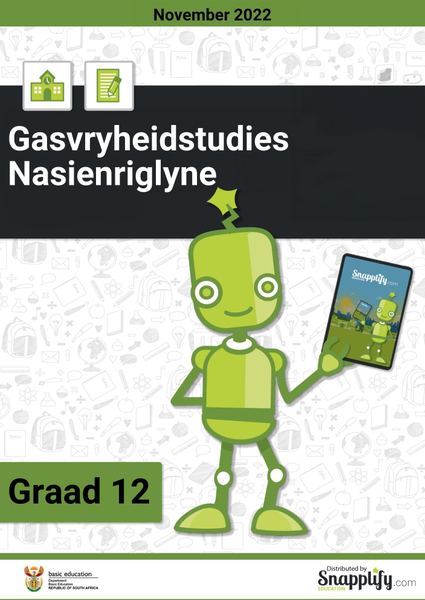 Gasvryheidstudies Nasienriglyne Graad 12 November 2022