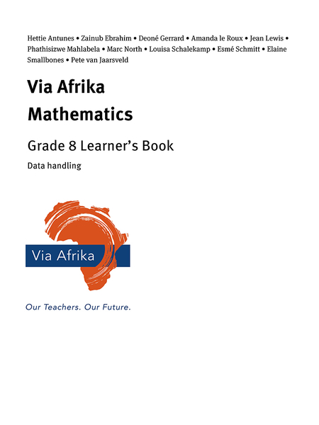 eBook Single topic ePub for Tablets: Via Afrika Mathematics Grade 8 Learner's Book: Data handling
