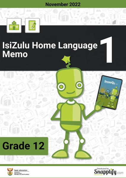 IsiZulu Home Language Paper 1 Memo Grade 12 November 2022