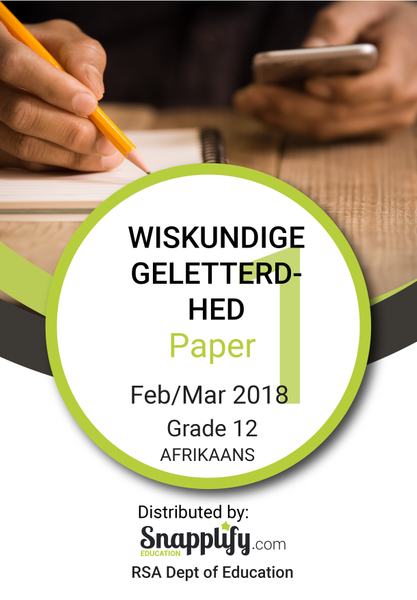 WISKUNDIGE GELETTERDHED Exam Pack - Feb/March 2018