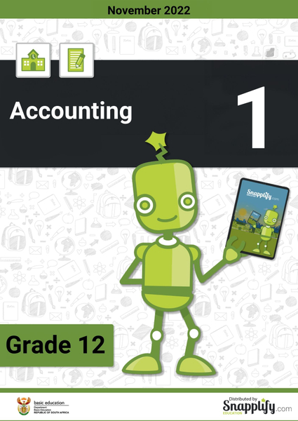Accounting Paper 1 Grade 12 November 2022