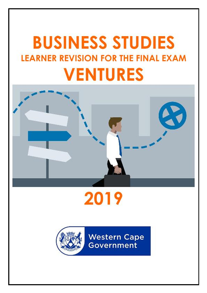 Business Ventures Revision Workbook Grade 12 2019 (CAPS)