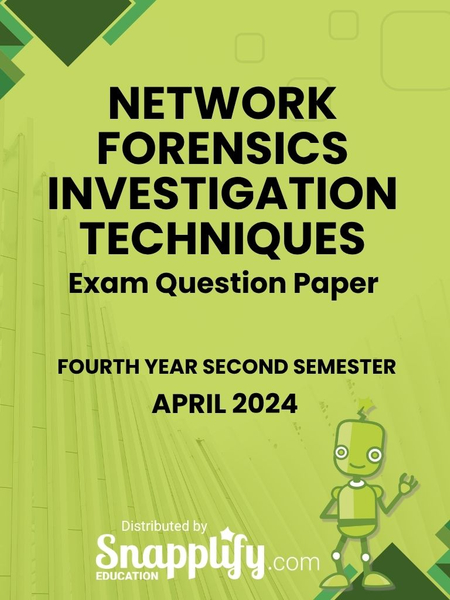 Network Forensics Investigation Techniques Fourth Year April 2024