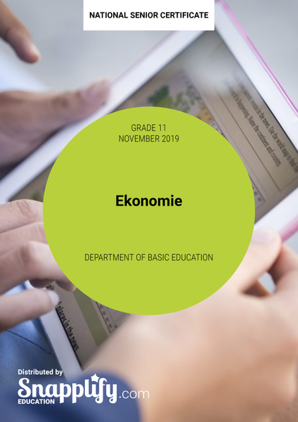 Ekonomie Grade 11 November 2019
