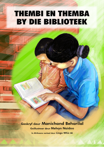 Thembi en Themba by die Biblioteek